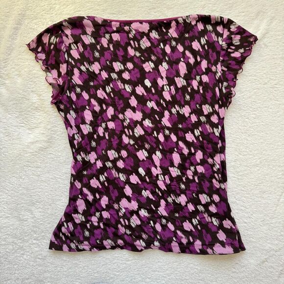 Vintage Wrap Top \ Y2K Patterned Blouse by Style & Co. - Picture 4 of 5